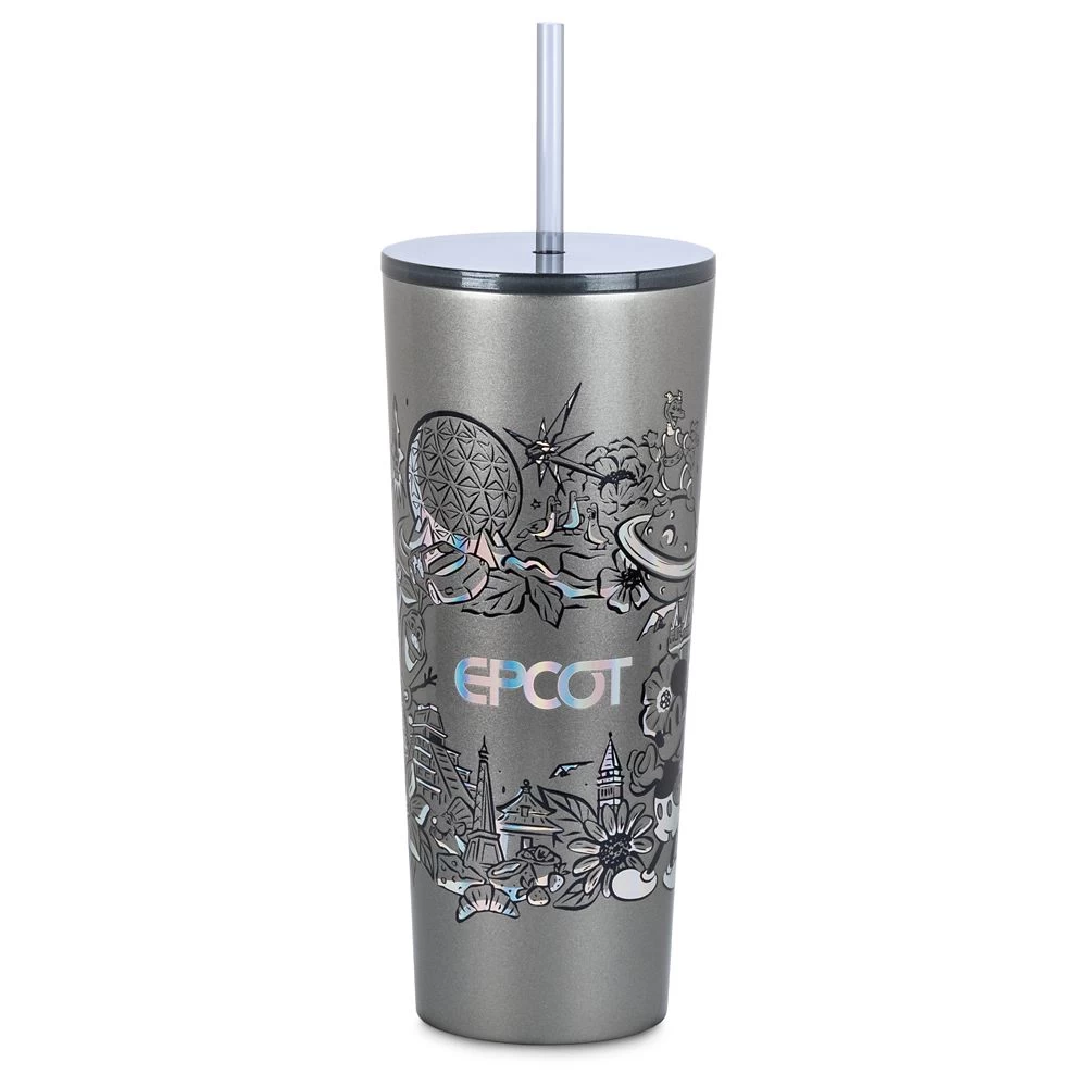Disney EPCOT Stainless Steel Starbucks® Tumbler With Straw