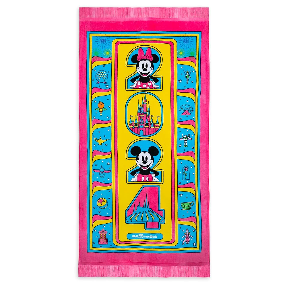 Mickey And Minnie Mouse Beach Towel – Walt Disney World 2024 – Large
