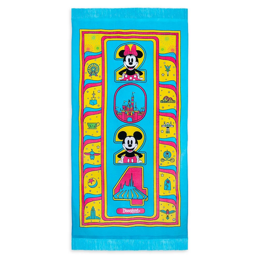 Mickey And Minnie Mouse Beach Towel β Disneyland 2024 β Large