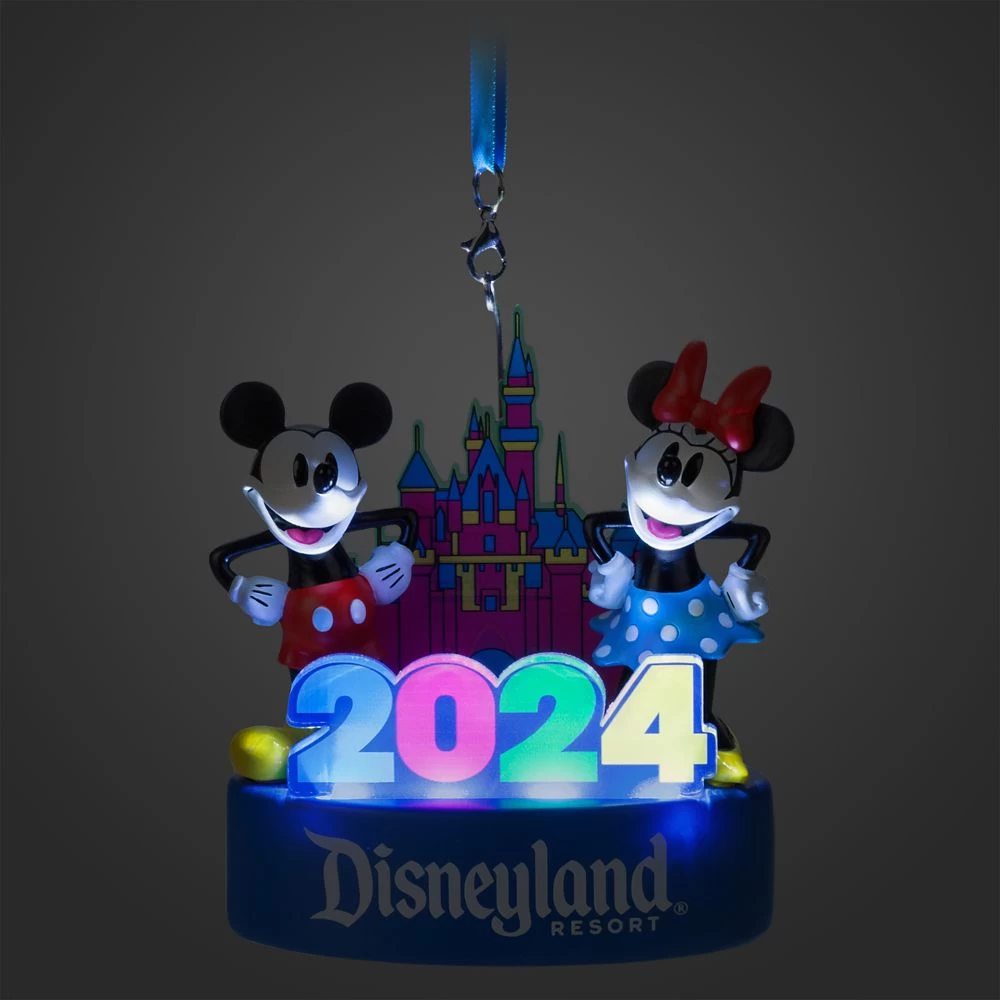 Mickey Mouse And Minnie Mouse Light-Up Figural Ornament β Disneyland 2024 - Image 2