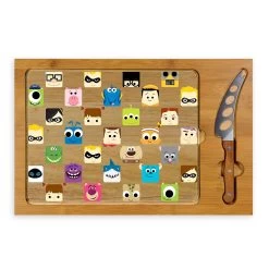 Disney PIXAR Glass Top Serving Tray And Knife Set