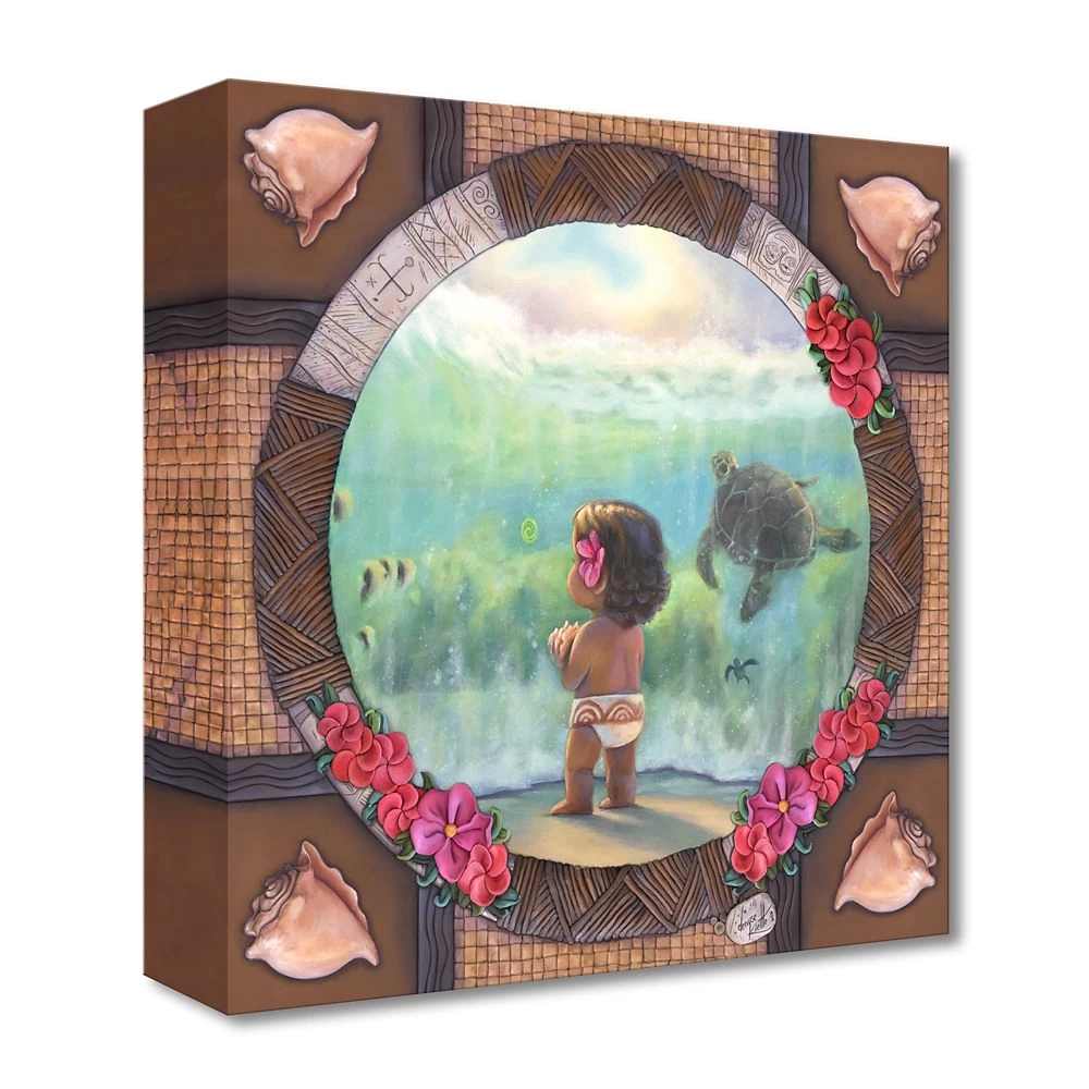 Disney Moana ''The Ocean Chose You'' Giclée On Canvas By Denyse Klette – Limited Edition