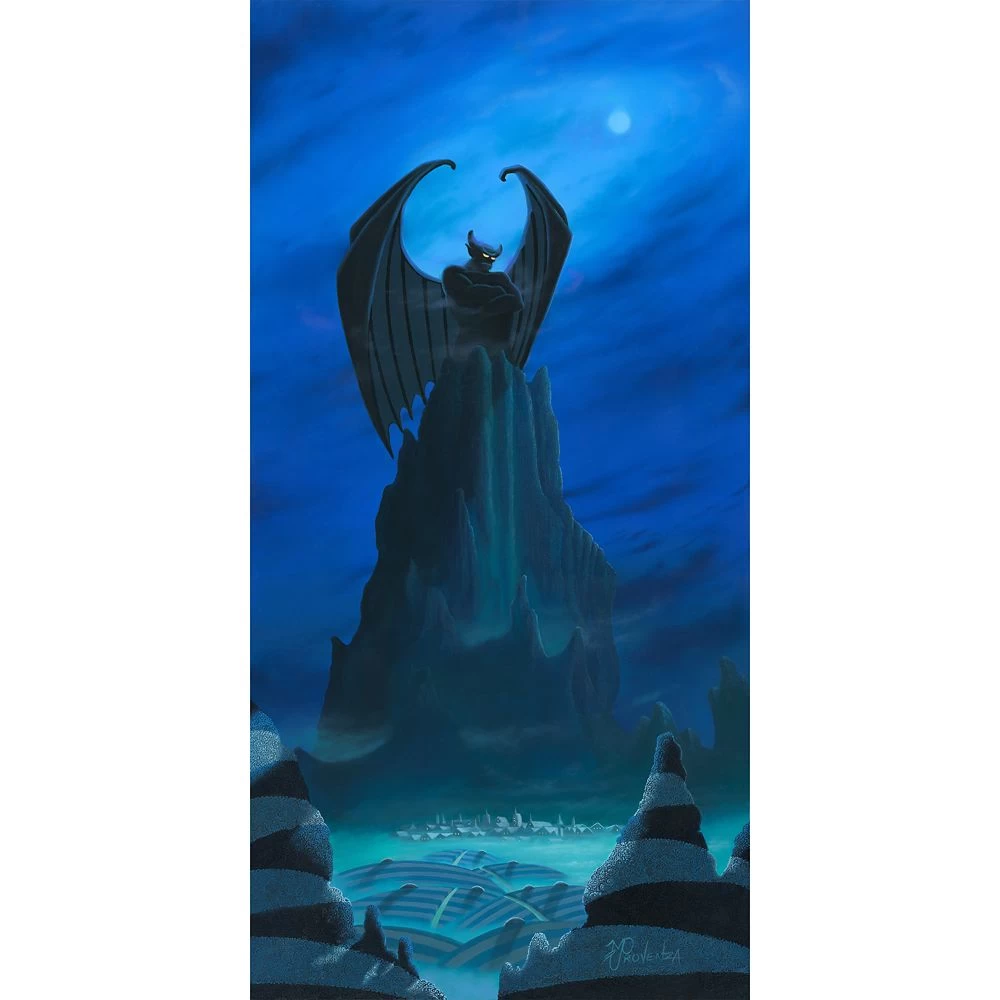 Disney Chernobog ''A Dark Blue Night'' By Michael Provenza Hand-Signed & Numbered Canvas Artwork – Limited Edition