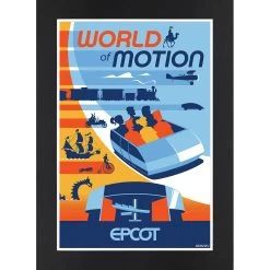 Disney EPCOT World Of Motion Matted Print