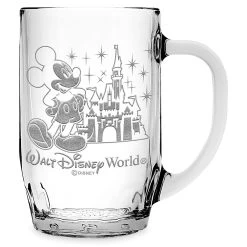 Disney Mickey Mouse And Cinderella Castle Glass Mug By Arribas – Large – Personalized